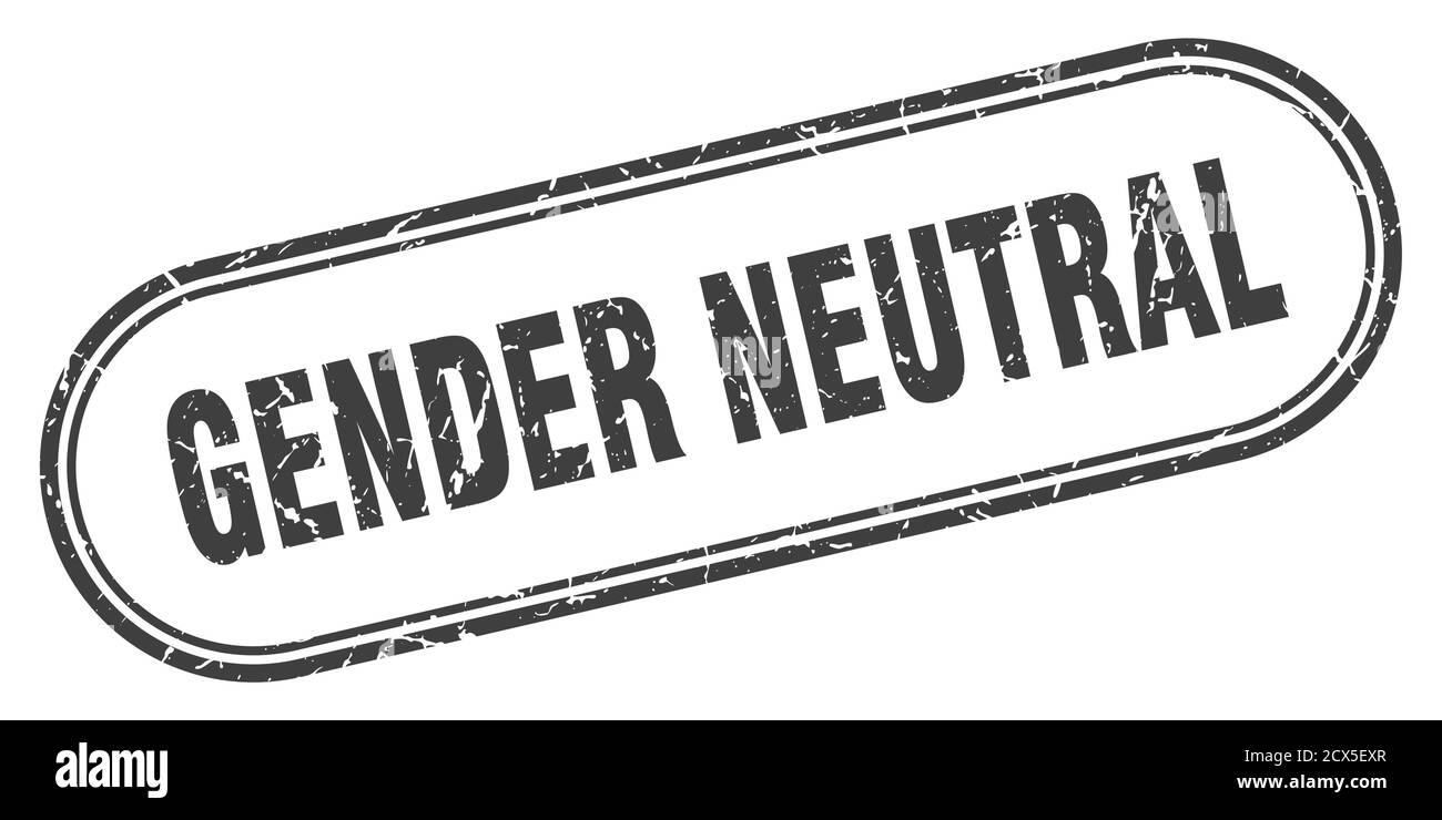 gender neutral stamp. rounded grunge sign on white background Stock
