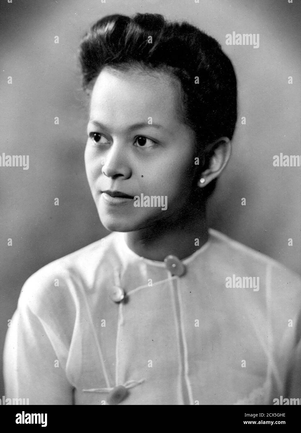 Original Caption: Mi Mi Khaing portrait Stock Photo
