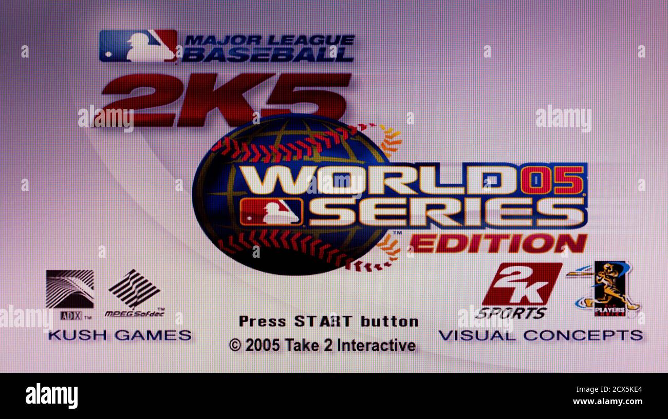 Major League Baseball 2K5 World Series Edition - Sony Playstation 2 PS2 - Editorial use only Stock Photo