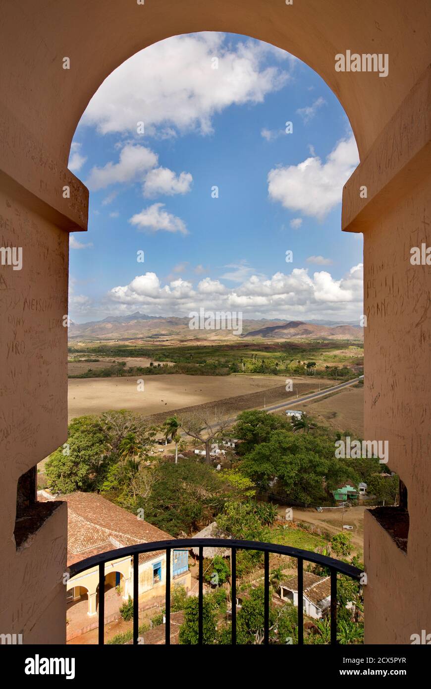 View from the tower at Manaca Ignaza, Valle de los Ingenios, Cuba Stock Photo