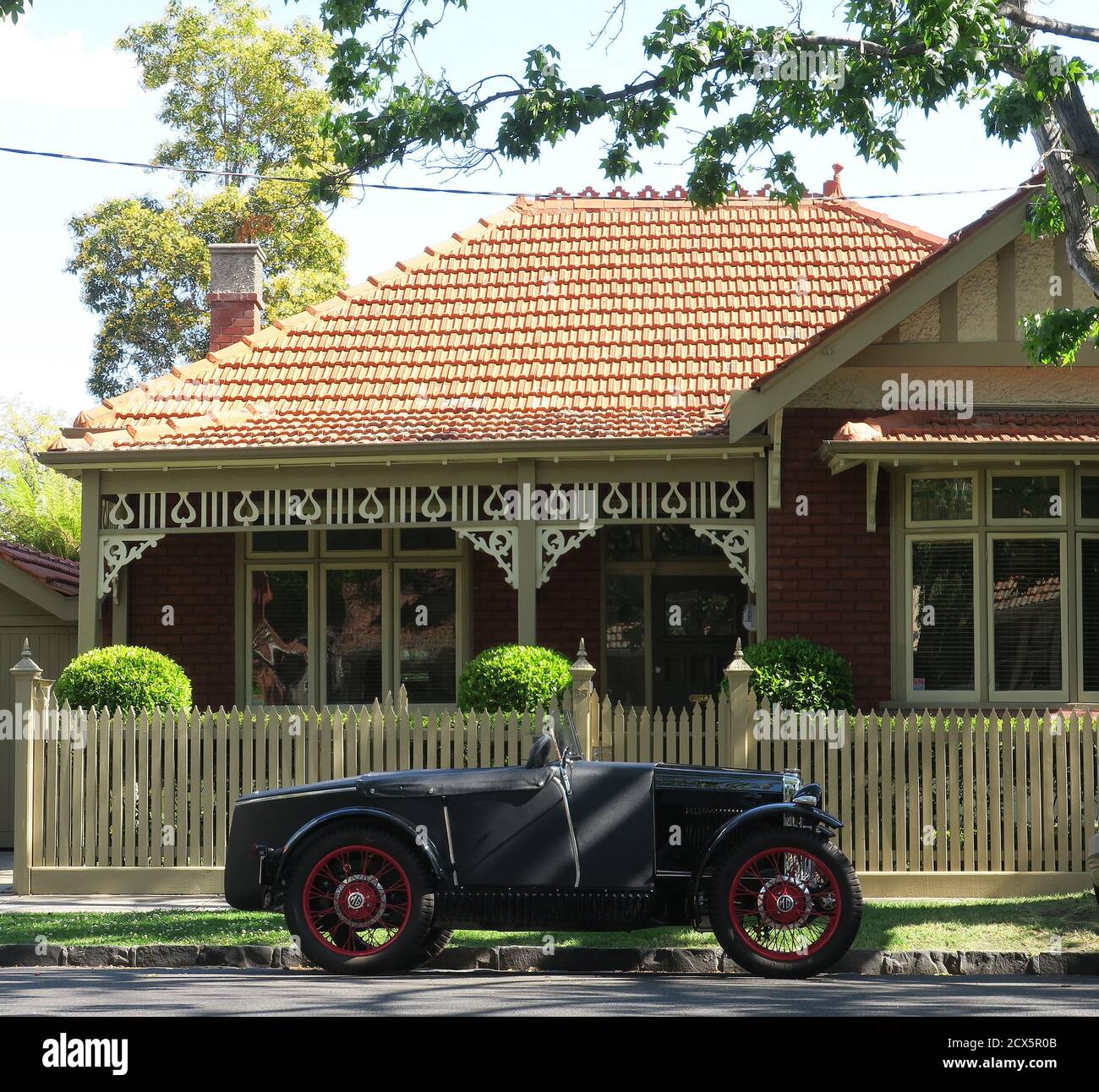 Melbourne Australia: Heritage architecture in the suburban streets of Melbourne . Stock Photo