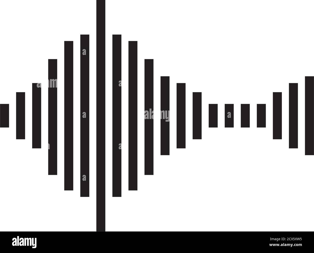 icon of sound wave over white background, vector illustration Stock ...