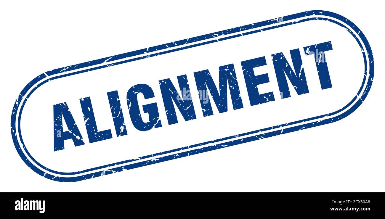 alignment stamp. rounded grunge sign on white background Stock Vector ...