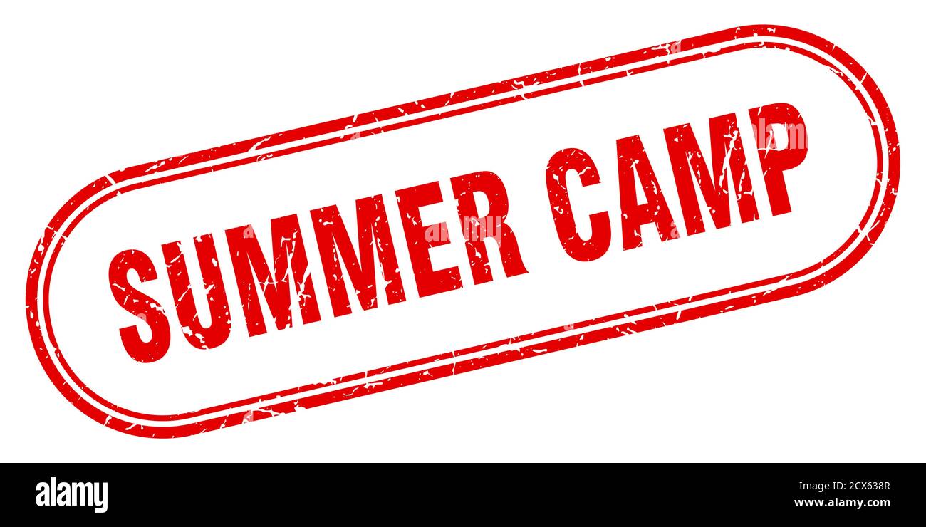summer camp stamp. rounded grunge sign on white background Stock Vector ...