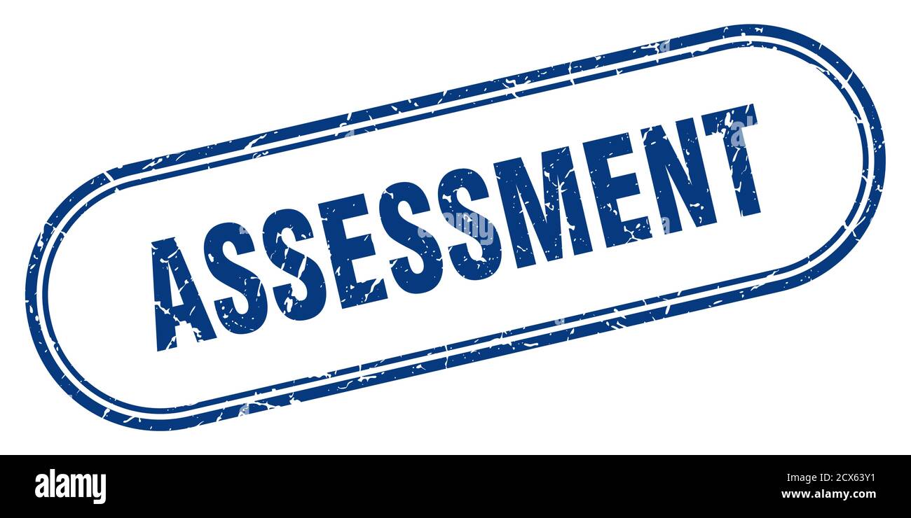 assessment stamp. rounded grunge sign on white background Stock Vector ...