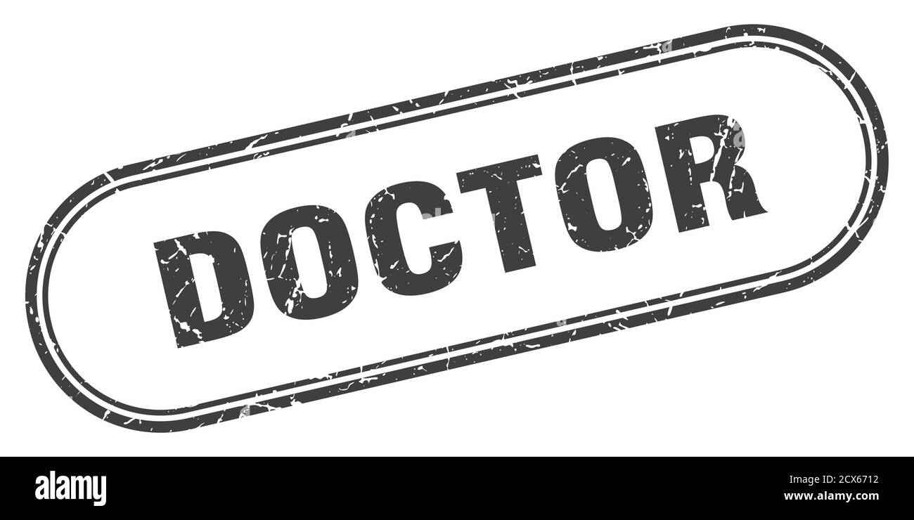 doctor stamp. rounded grunge sign on white background Stock Vector ...