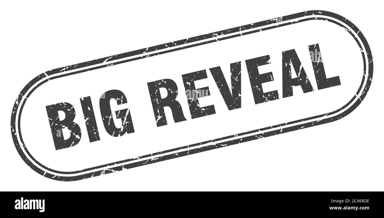 big reveal stamp. rounded grunge sign on white background Stock Vector ...
