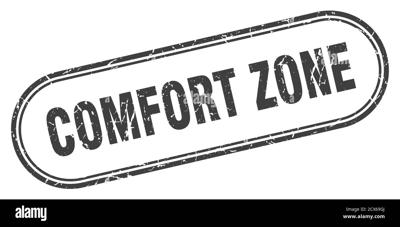 comfort zone stamp. rounded grunge sign on white background Stock ...