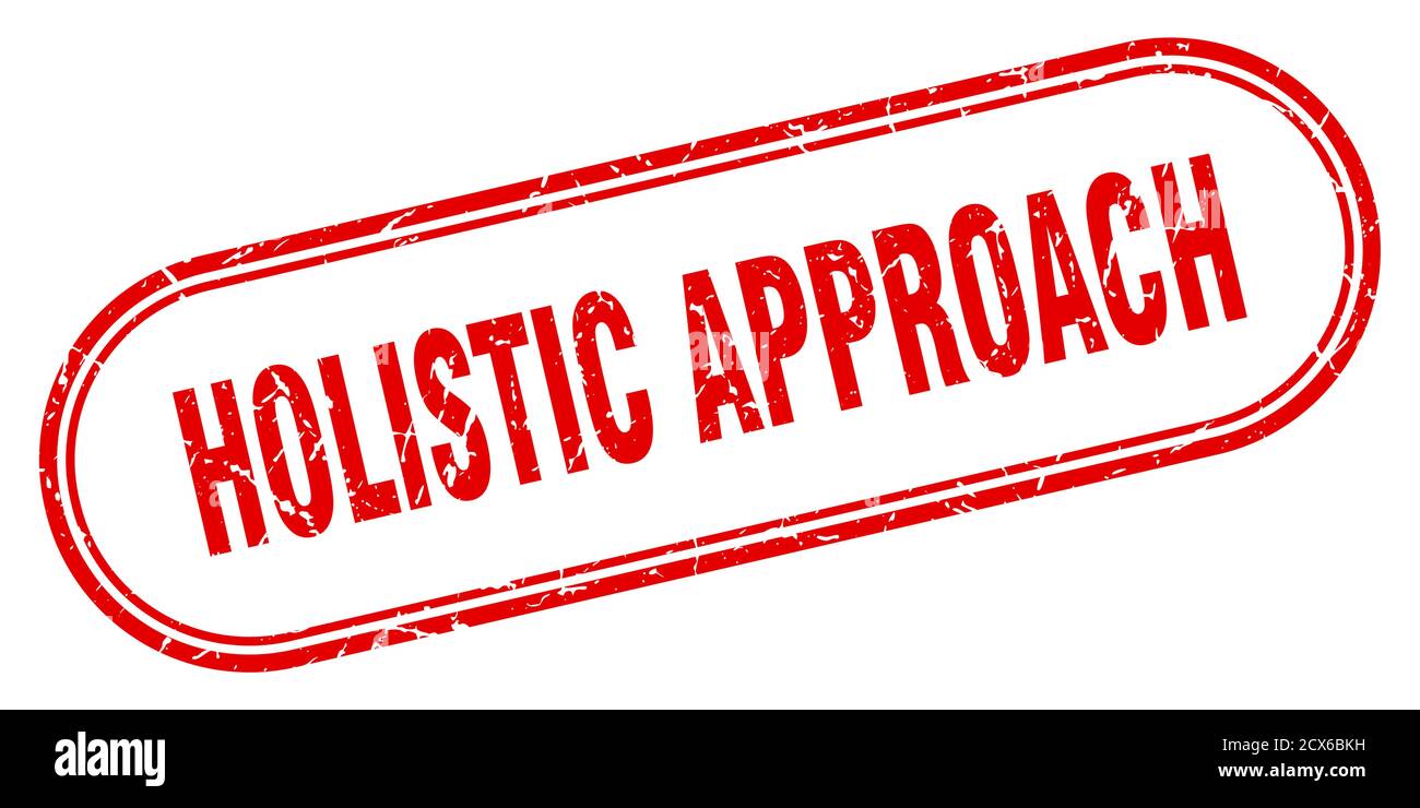 holistic approach stamp. rounded grunge sign on white background Stock ...