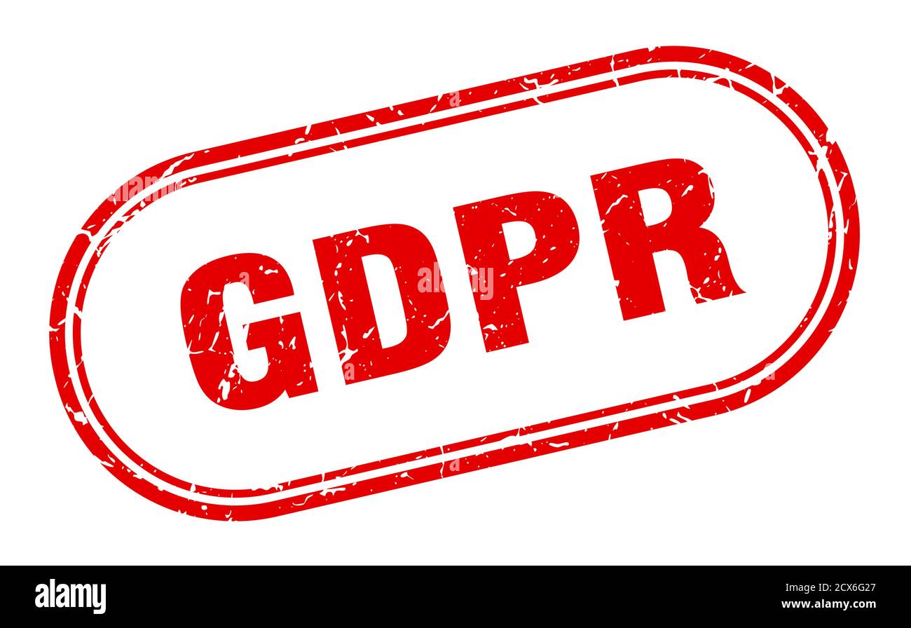 gdpr stamp. rounded grunge sign on white background Stock Vector