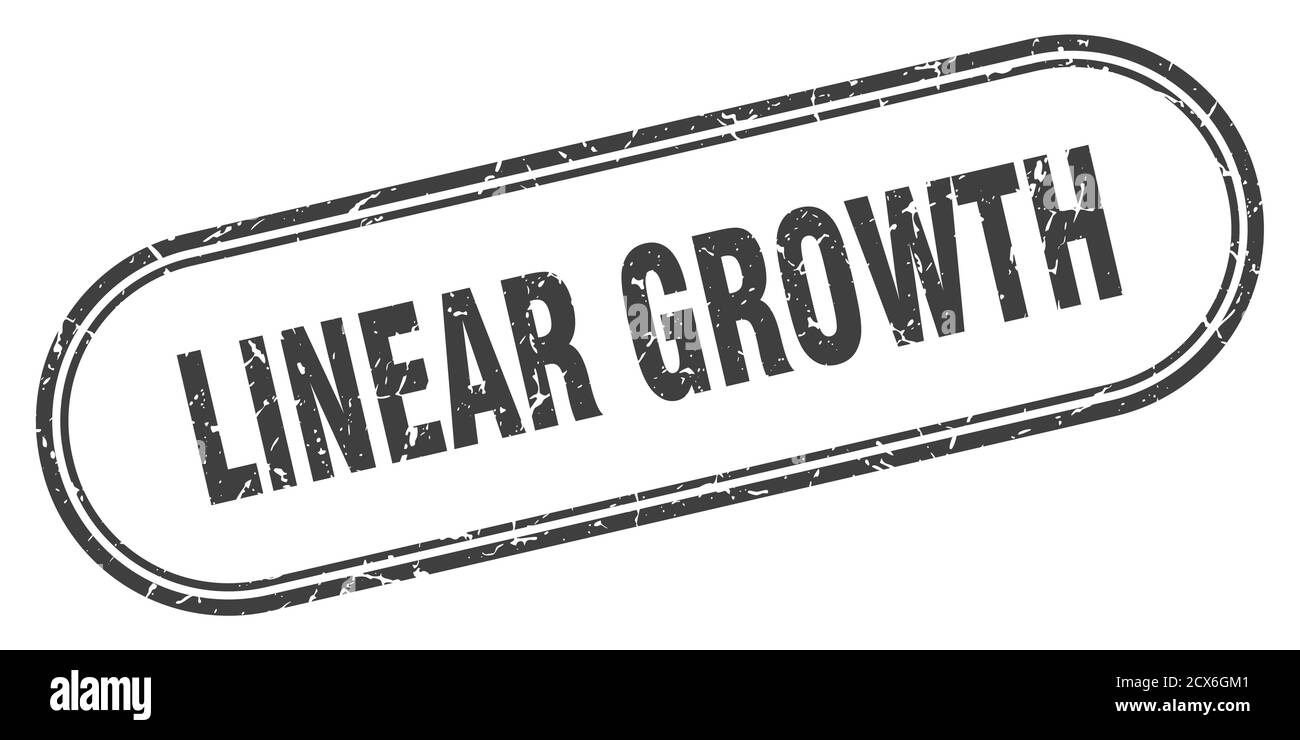 linear growth stamp. rounded grunge sign on white background Stock ...