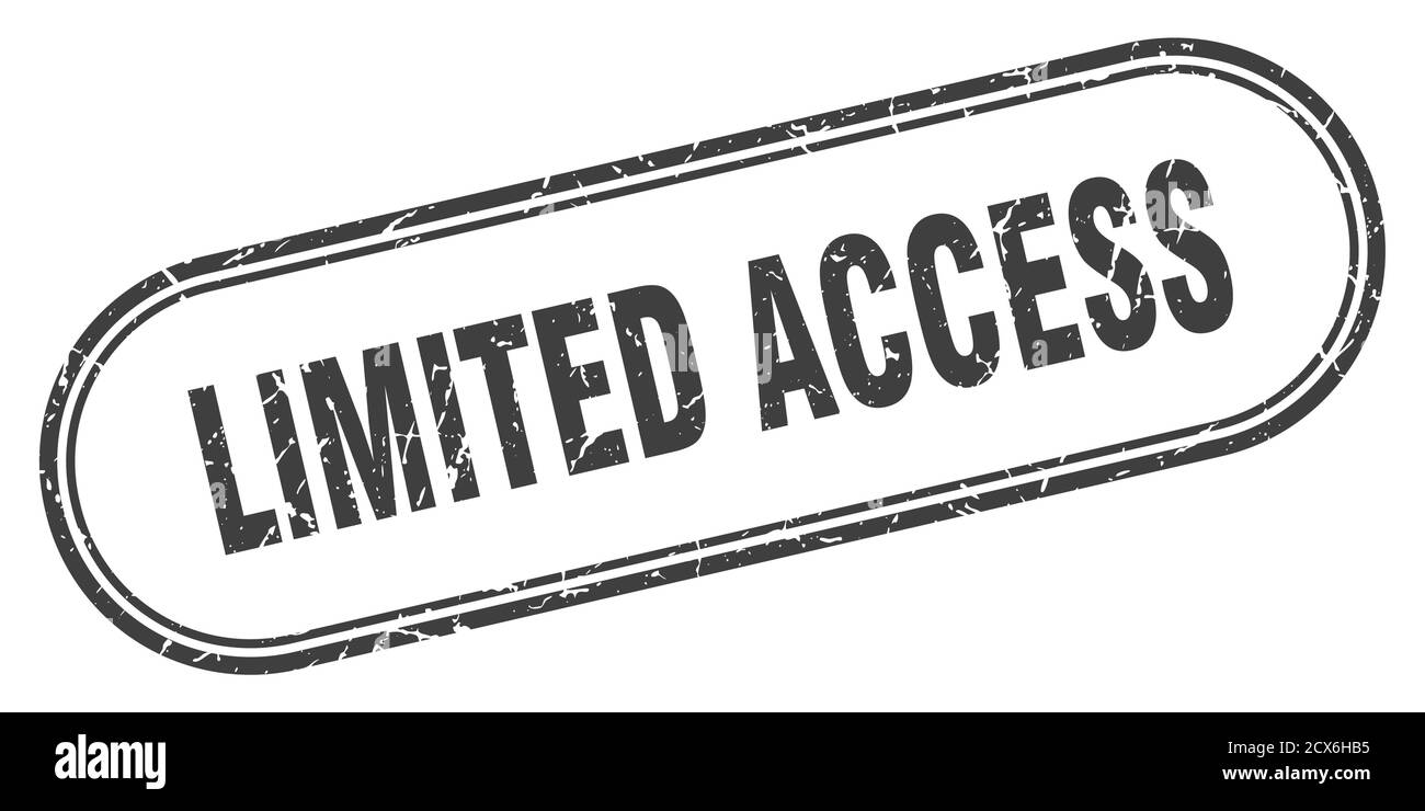 limited access stamp. rounded grunge sign on white background Stock