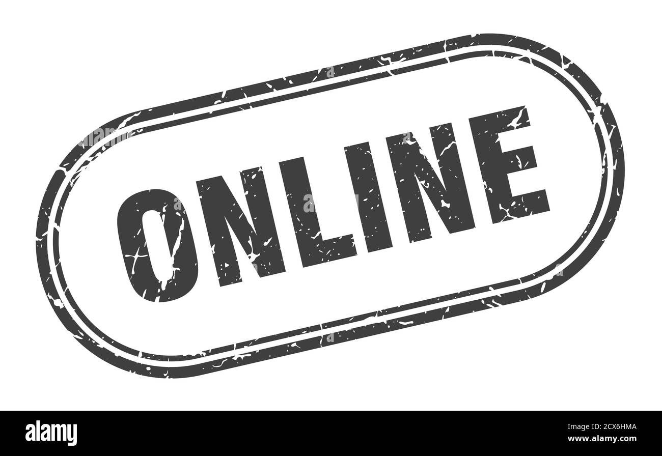 online stamp. rounded grunge sign on white background Stock Vector Image & Art Alamy