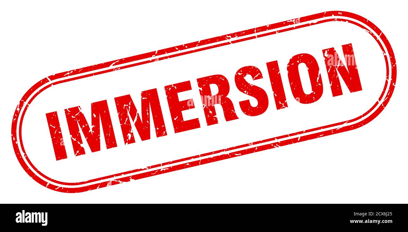 immersion stamp. rounded grunge sign on white background Stock Vector ...