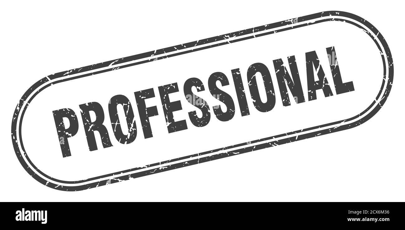 professional stamp. rounded grunge sign on white background Stock ...
