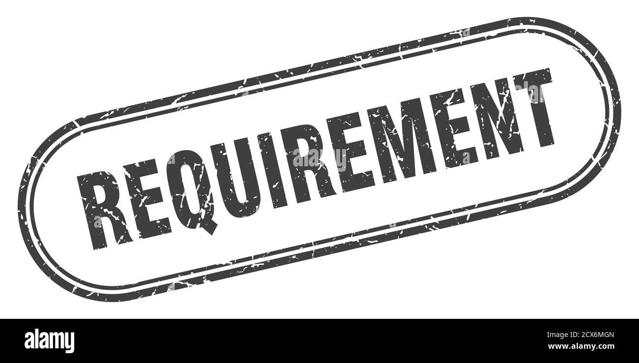 requirement stamp. rounded grunge sign on white background Stock Vector ...
