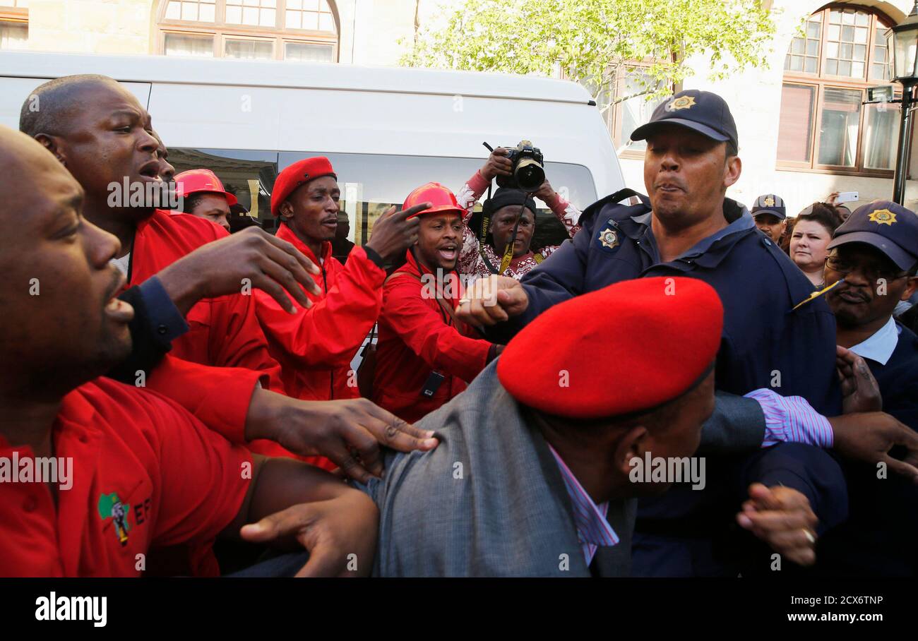 Supporters Of Julius Malema S Opposition Economic Freedom Fighters Eff Clash With Police In Cape Town August