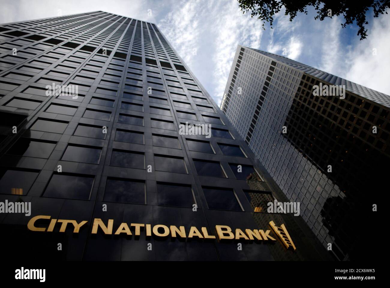A City National Bank office is seen in downtown Los Angeles, California January 22, 2015. Royal Bank of Canada is pushing deeper into the U.S. wealth management business, saying on Thursday it will buy Los Angeles-based City National Corp for $5.4 billion in a deal that targets City's stable of high-net worth clients. REUTERS/Lucy Nicholson (UNITED STATES - Tags: BUSINESS) Stock Photo
