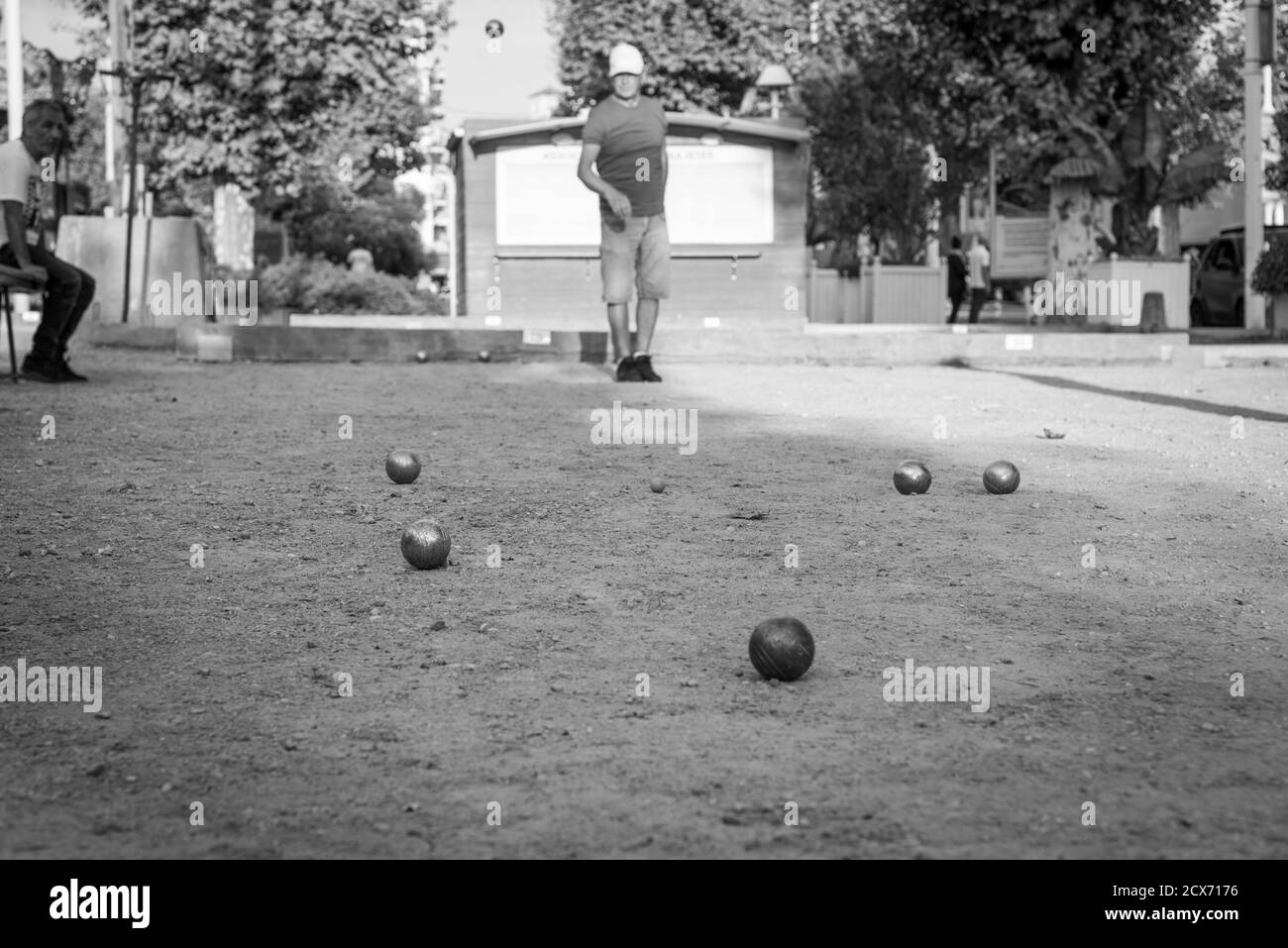 a game of petanque Stock Photo