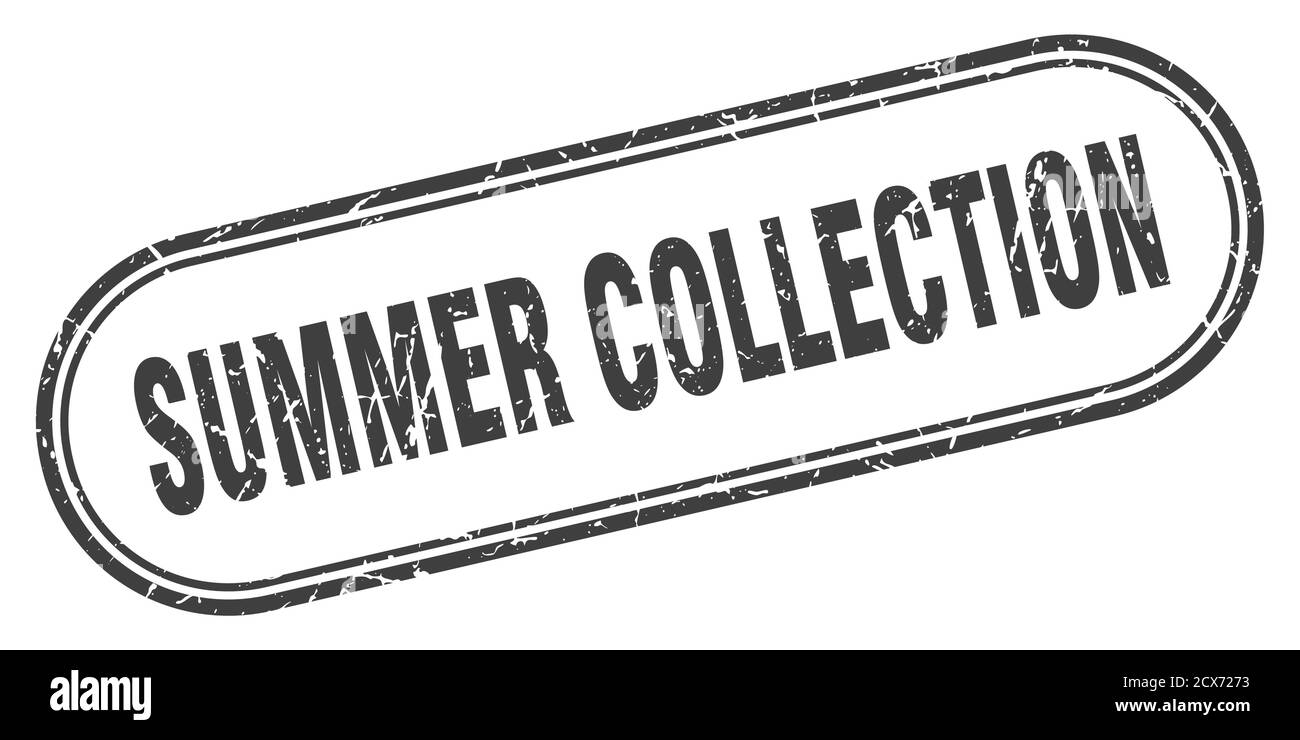 summer collection stamp. rounded grunge sign on white background Stock ...