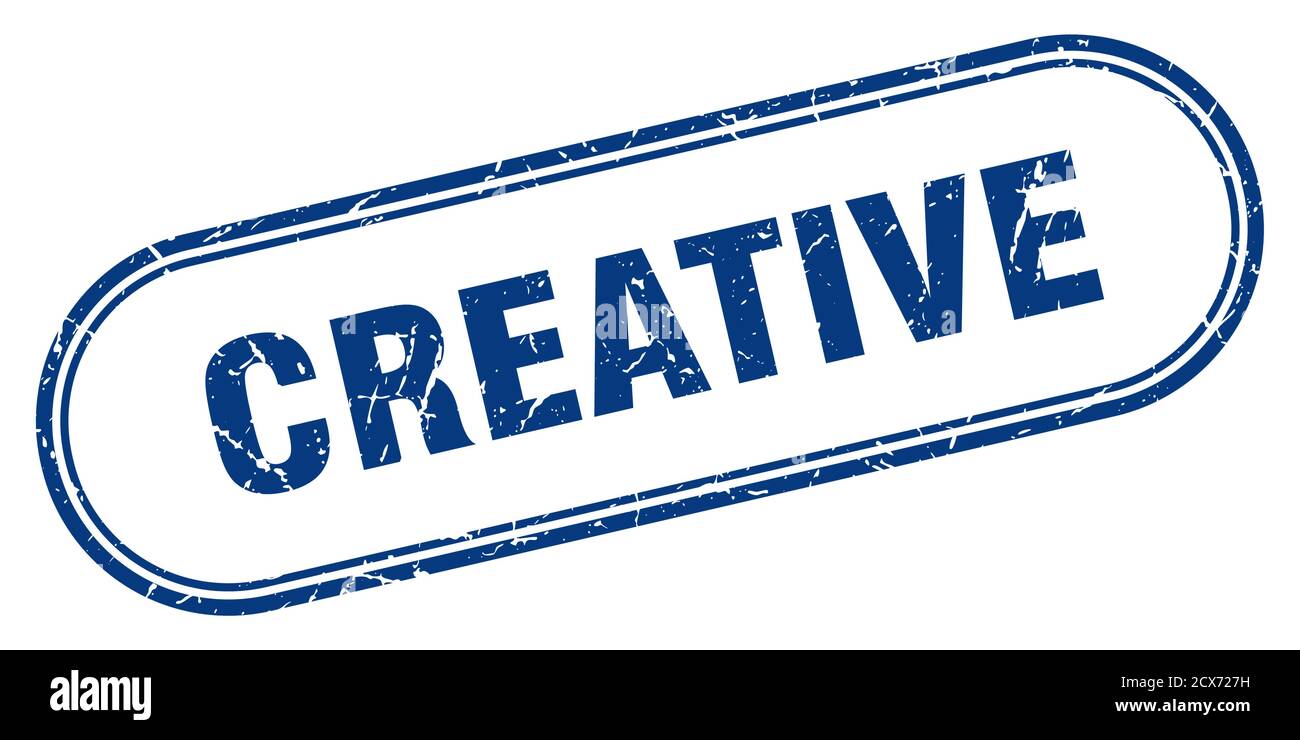creative stamp. rounded grunge sign on white background Stock Vector ...