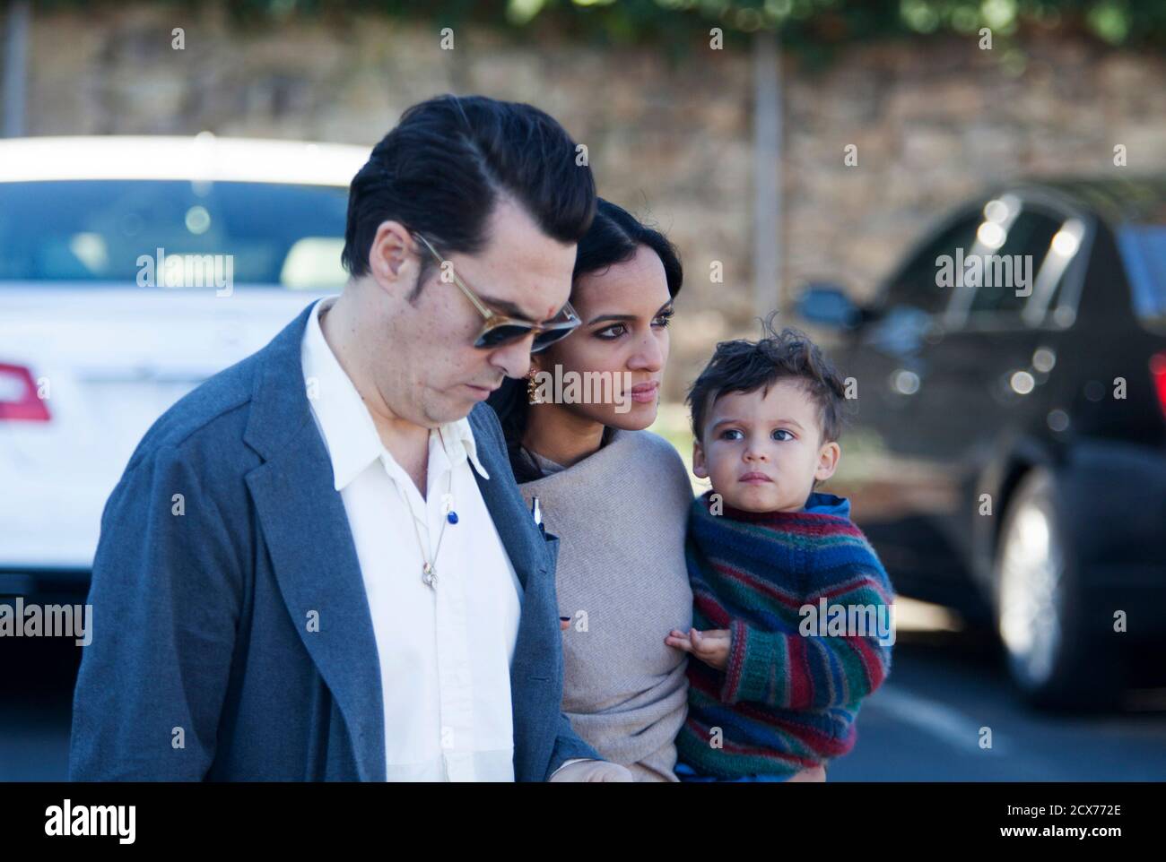 Daughter Anoushka Shankar Her Husband Joe Wright And Their Son Zubin Arrive At Memorial Services For Sitar Legend Ravi Shankar In Encinitas California December 20 2012 Shankar Died December 11 At The