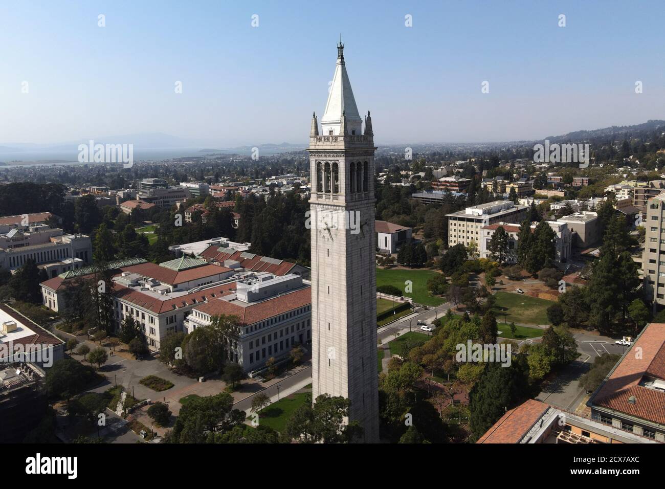 Berkeley, United States. 28th Sep, 2020. A general view of Sather Tower