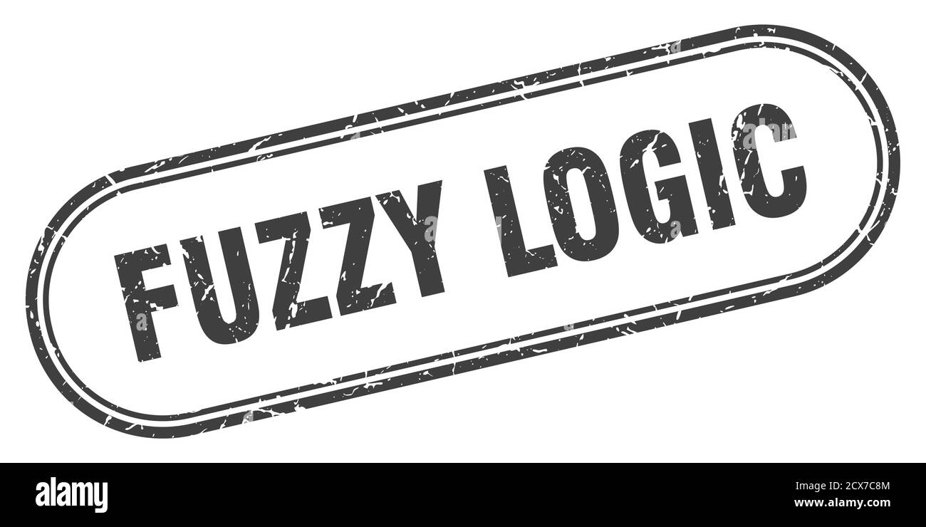 fuzzy logic stamp. rounded grunge sign on white background Stock Vector