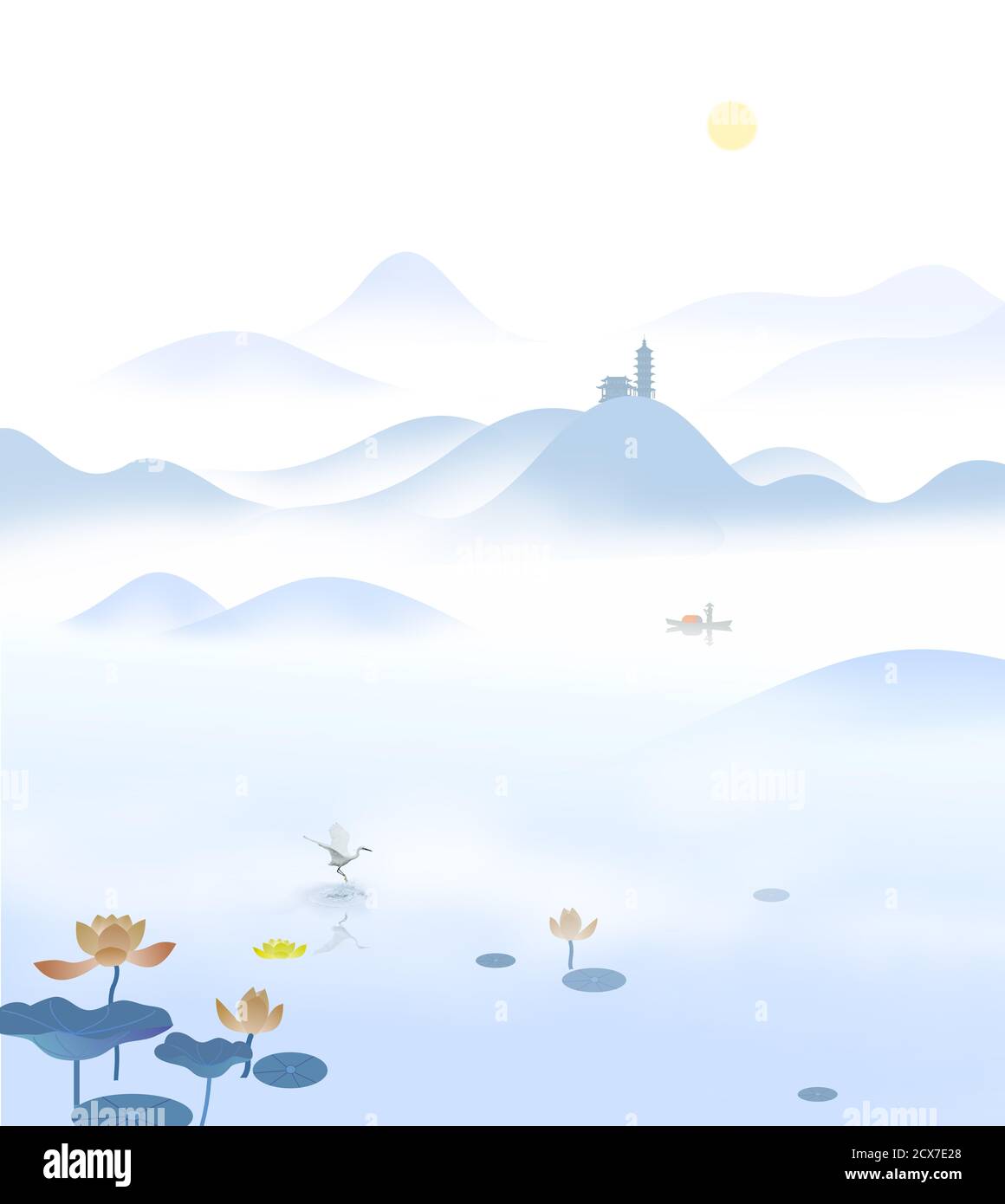 Traditional chinese painting lotus hires stock photography and images