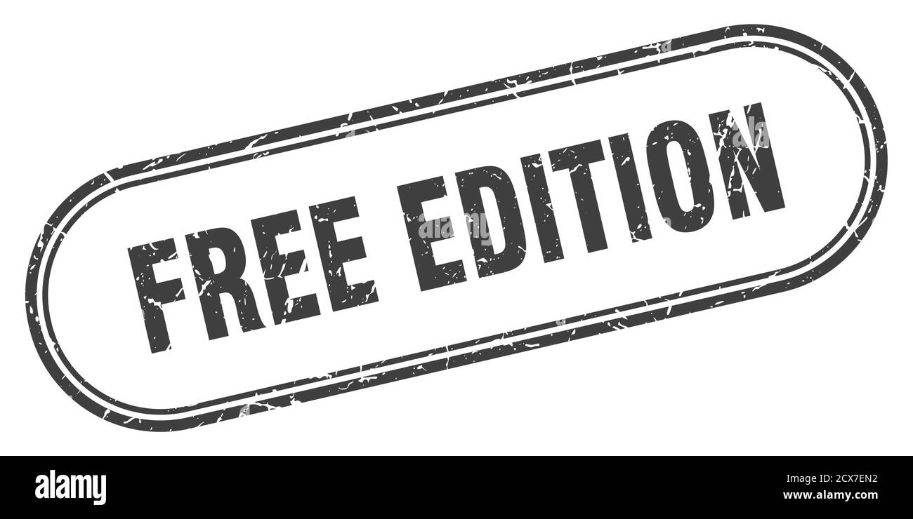 free edition stamp. rounded grunge sign on white background Stock ...