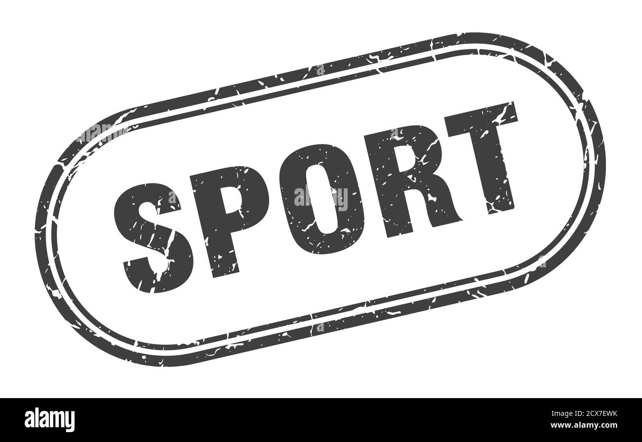 sport stamp. rounded grunge sign on white background Stock Vector Image ...
