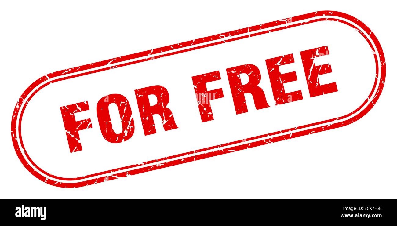 for free stamp. rounded grunge sign on white background Stock Vector ...