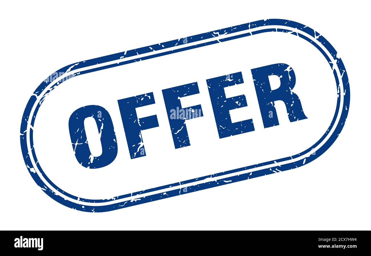 Offer Rounded Logo offer stamp. rounded grunge sign on white background Stock Vector Image ...