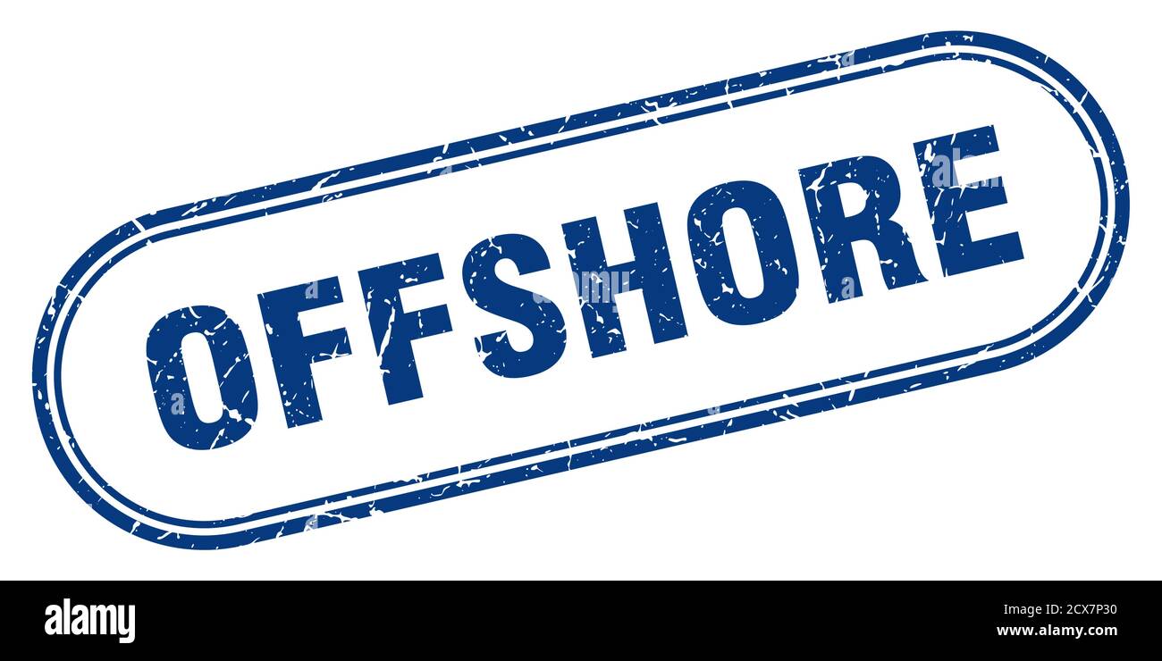 offshore stamp. rounded grunge sign on white background Stock Vector ...
