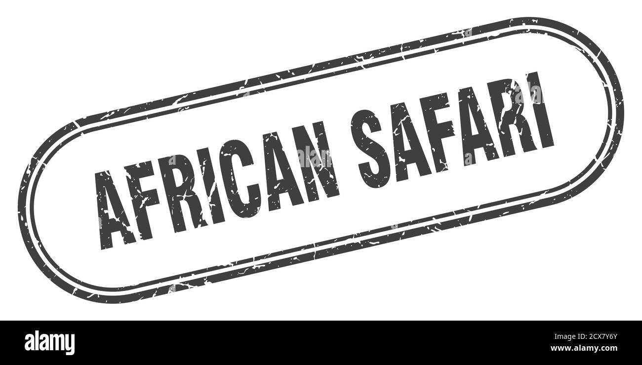 african safari stamp. rounded grunge sign on white background Stock Vector Image & Art Alamy