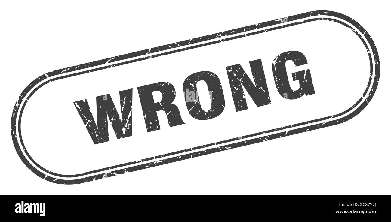 wrong stamp. rounded grunge sign on white background Stock Vector Image ...