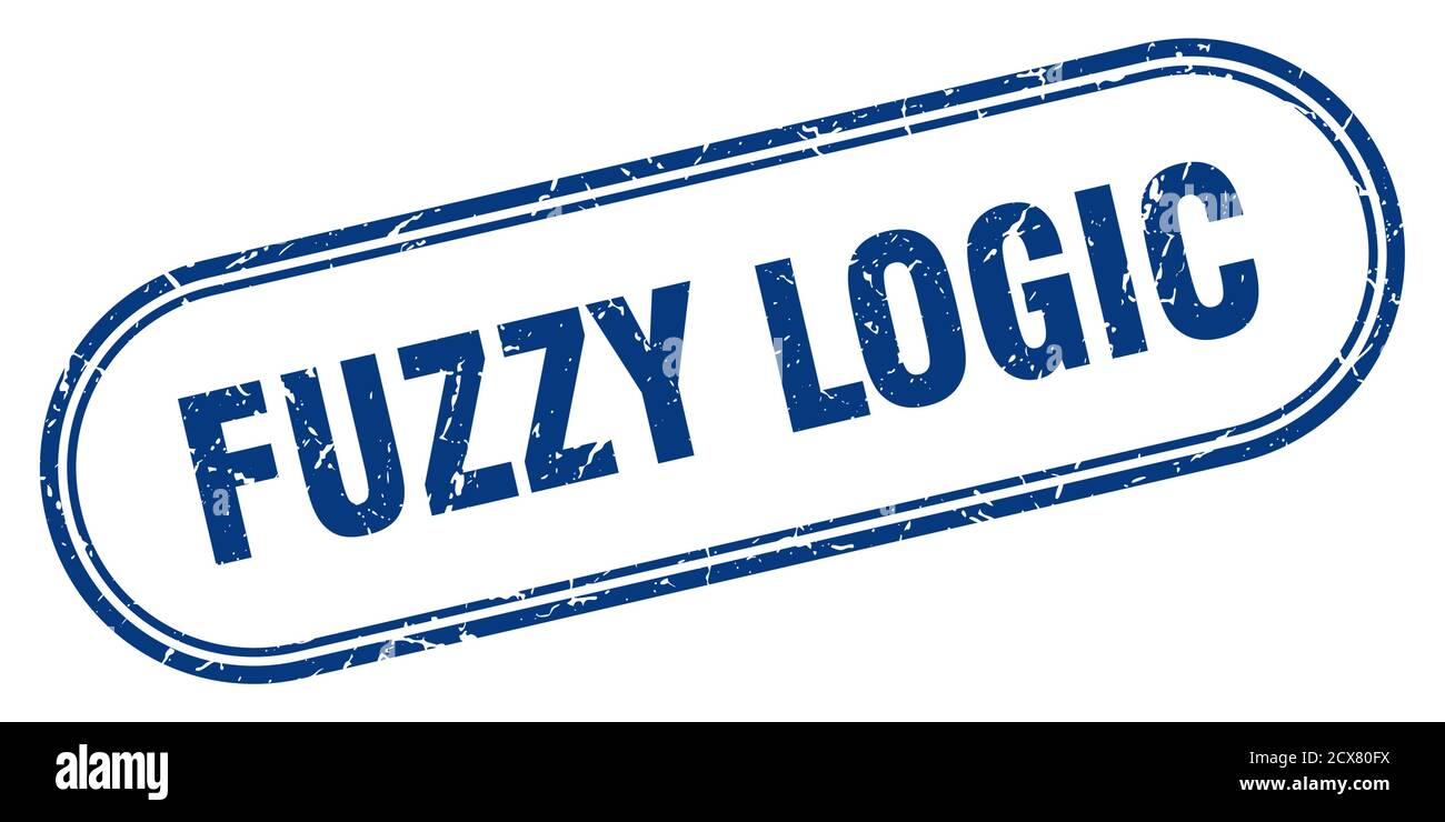 fuzzy logic stamp. rounded grunge sign on white background Stock Vector
