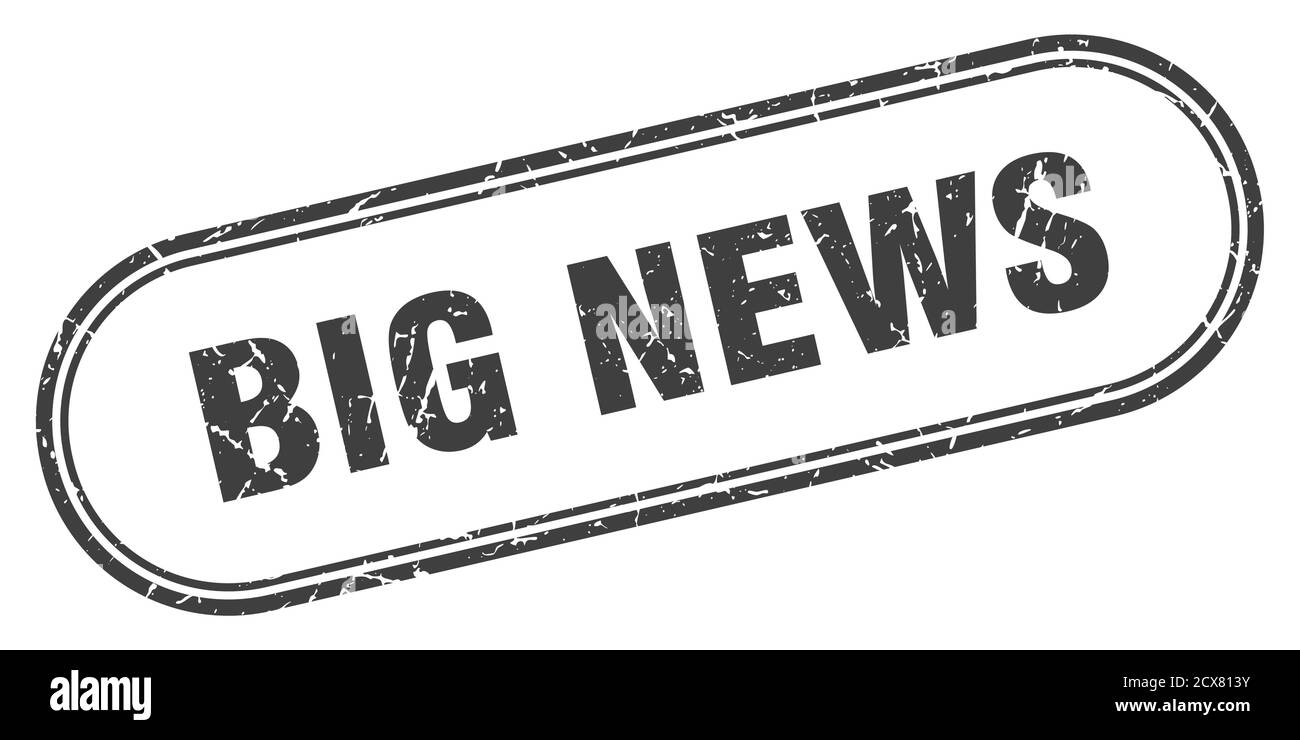 big news stamp. rounded grunge sign on white background Stock Vector