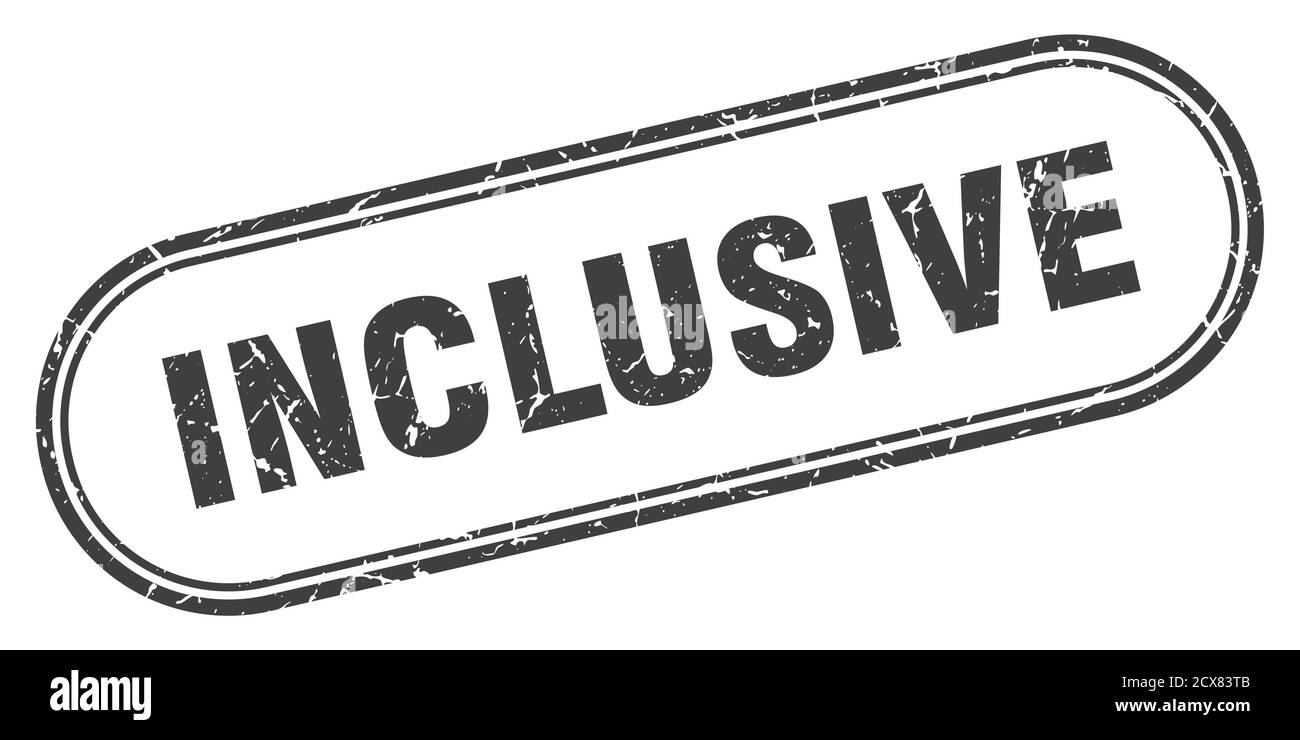inclusive stamp. rounded grunge sign on white background Stock Vector ...