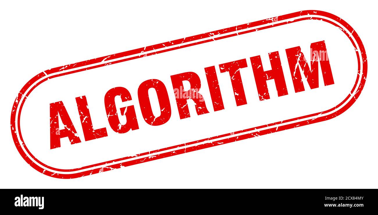 algorithm stamp. rounded grunge sign on white background Stock Vector ...
