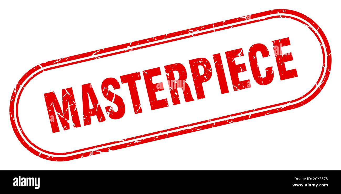 masterpiece stamp. rounded grunge sign on white background Stock Vector ...