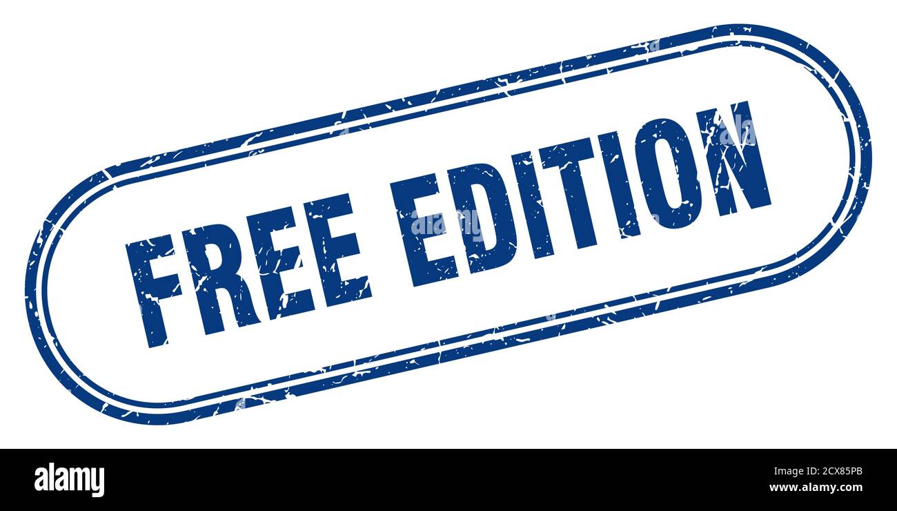 free edition stamp. rounded grunge sign on white background Stock ...