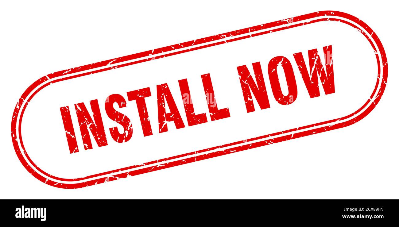 install now stamp. rounded grunge sign on white background Stock Vector ...