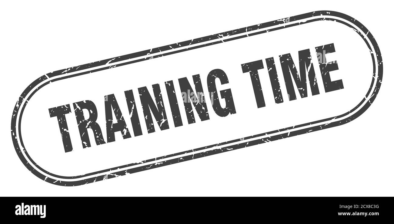 training time stamp. rounded grunge sign on white background Stock ...