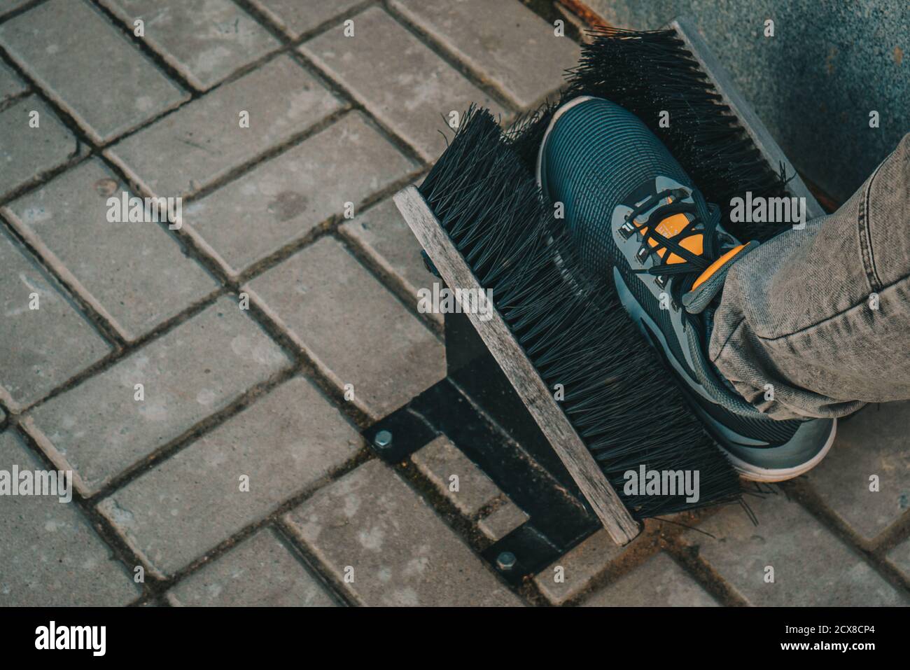 Two brushes for cleaning shoes Stock Photo Alamy