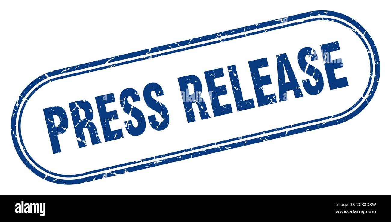 press release stamp. rounded grunge sign on white background Stock ...