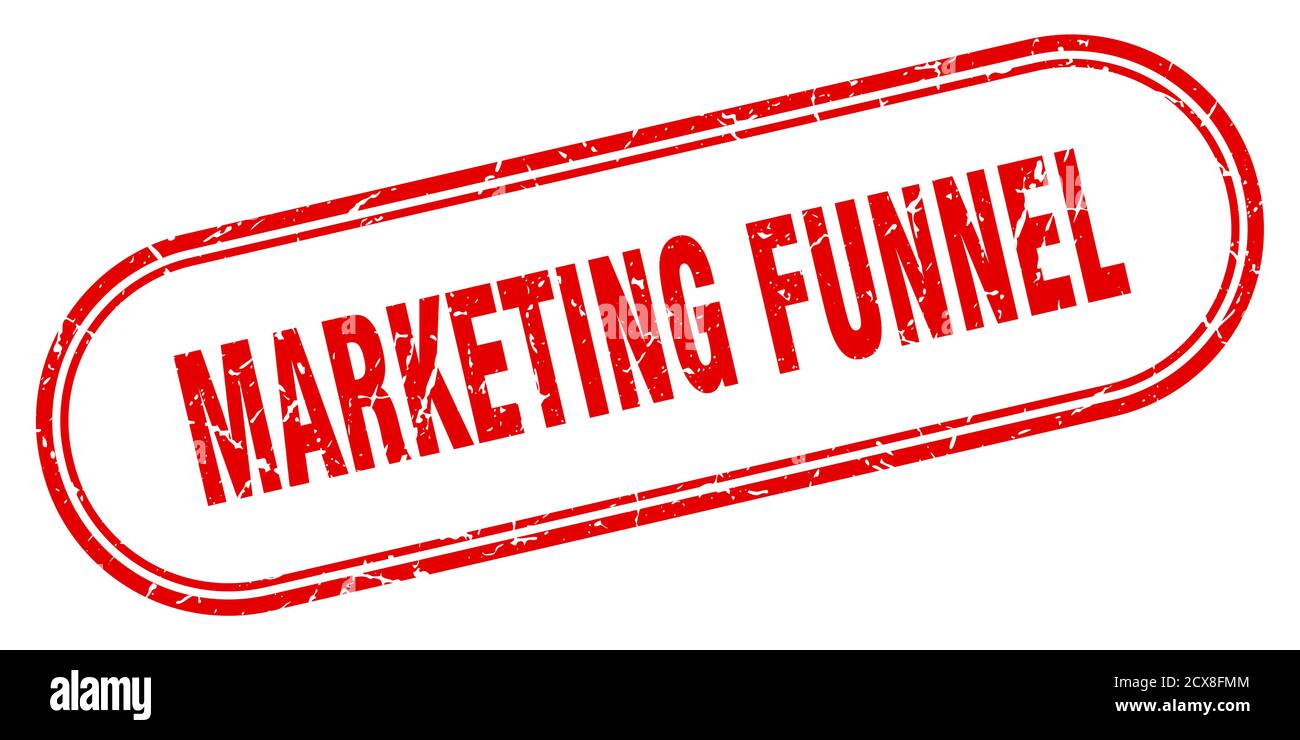 marketing funnel stamp. rounded grunge sign on white background Stock ...