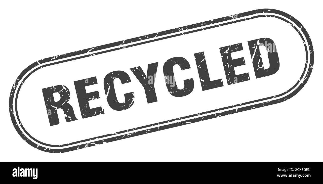 recycled stamp. rounded grunge sign on white background Stock Vector ...