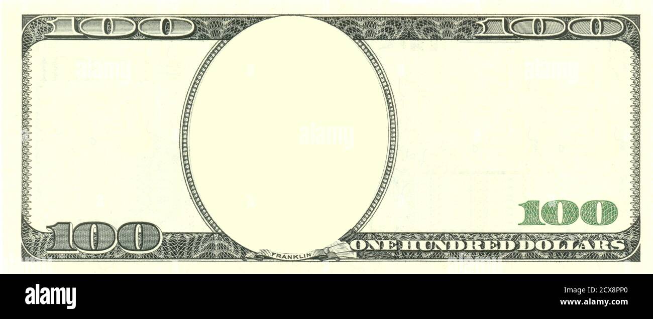 blank 100 dollar bill template