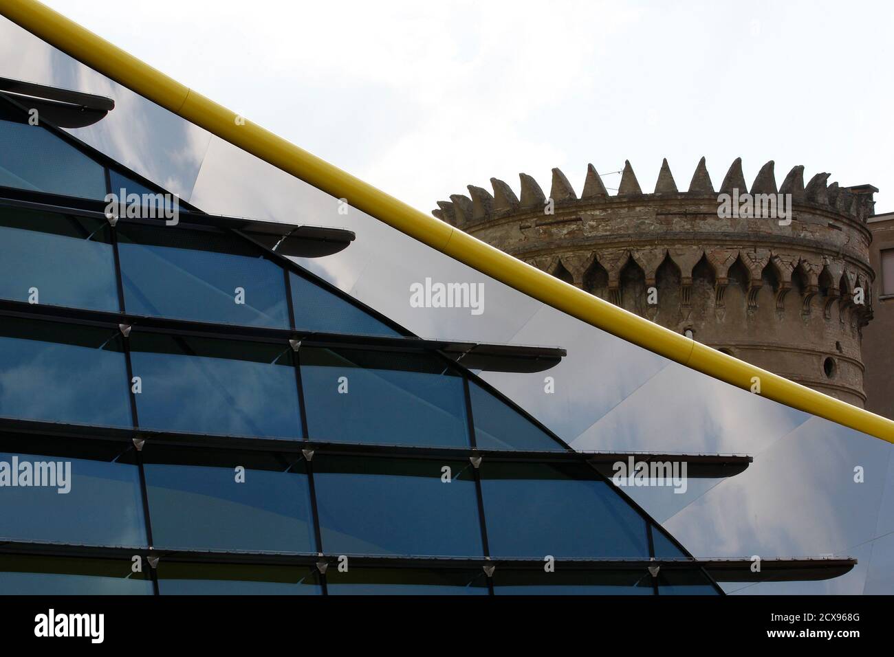 A view shows the exterior of the Casa Enzo Ferrari museum during a media preview in Modena, northern Italy, March 9, 2012. The museum honours the life and work of Enzo Ferrari, the founder of the Italian sports car manufacturer, and will officially open on Saturday. REUTERS/Alessandro Bianchi (ITALY - Tags: ENTERTAINMENT SPORT MOTORSPORT TRANSPORT SOCIETY) Stock Photo